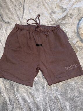 Men's Brown Logo Sweat Shorts